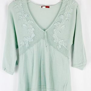 V-neck Sweater 3/4 sleeve Size S